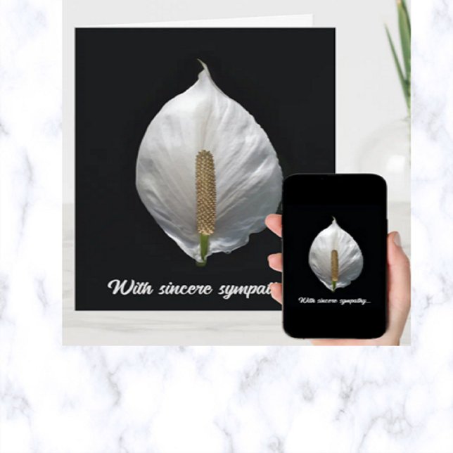 Editable Peace Lily Sympathy Card (Creator Uploaded)