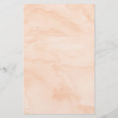 Editable Peach Gold Floral Baby Shower Bingo Game (Back)