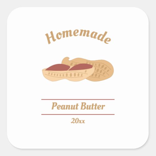 Editable Peanut Butter Label Sticker