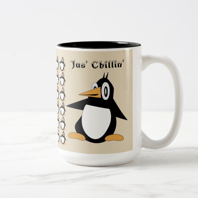 Editable Percius The Penguin Coffee Mug (Right)