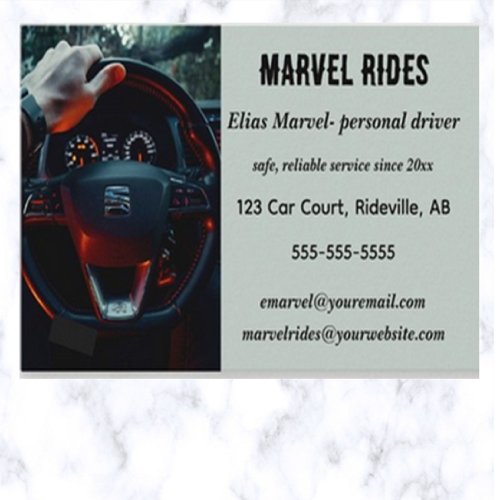 Editable Personal Driver Business Card