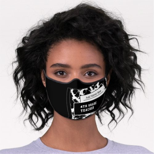 Editable Personalized Composition Book Teacher Premium Face Mask