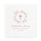 Editable Personalized First Communion Pink Floral
