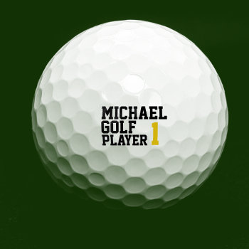 Editable Personalized Name Golf Balls by mixedworld at Zazzle