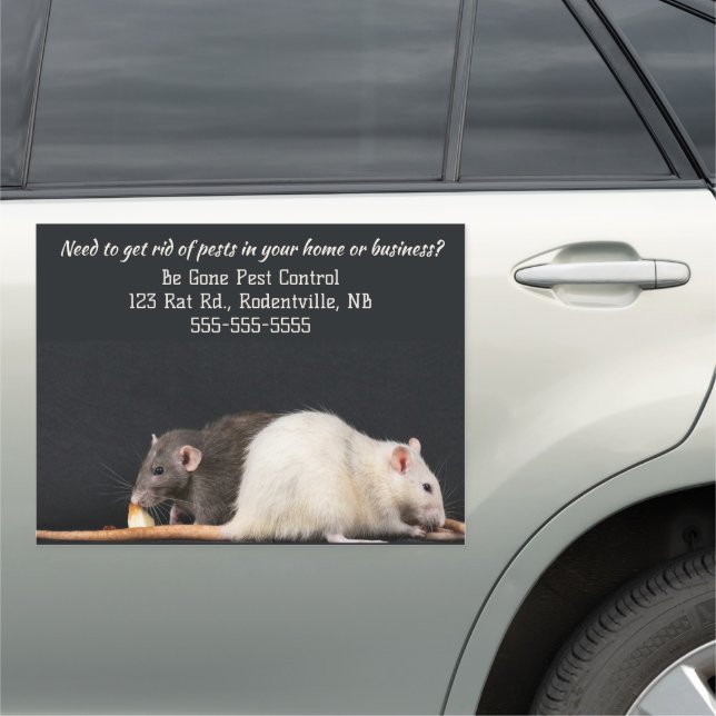 Editable Pest Control Car Magnet (In Situ)