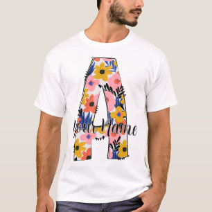 editable photo Alphabet letters A personalized T-Shirt