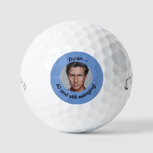 Editable Photo and Message Golf Balls