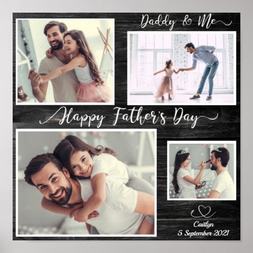 Editable Photo Collage _ Fathers Day Poster