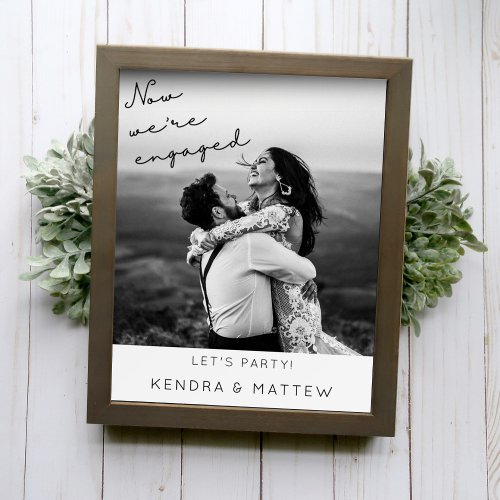 Editable Photo Engagement Party Welcome Foam Board