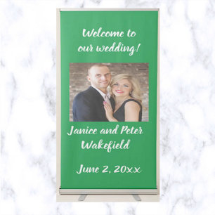 Editable Photo Event Anniversary Wedding Retractable Banner