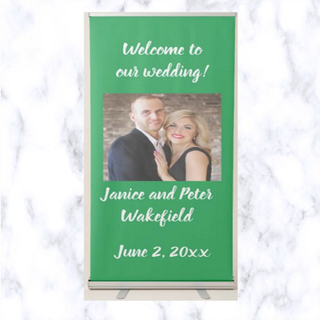 Editable Photo Event Anniversary Wedding Retractable Banner (Creator Uploaded)