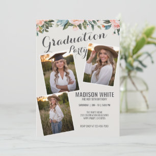 Editable Photo Graduation Birthday Country Style Invitation