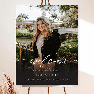 Editable Photo Graduation Welcome Sign Template