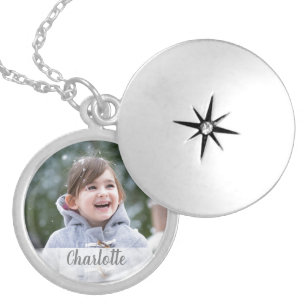 Editable Photo Name Template Locket Necklace