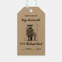 Editable Photo Shetland Wool Label