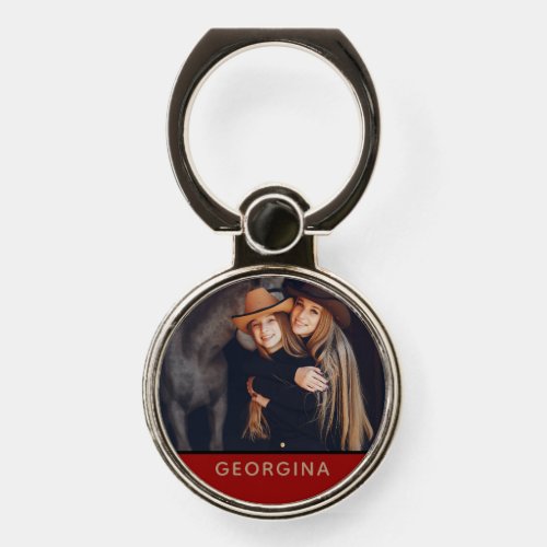 Editable Photo Template With Personalized Name Phone Ring Stand