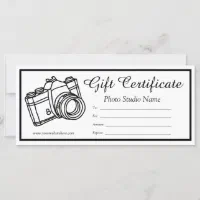 photography gift certificate printable