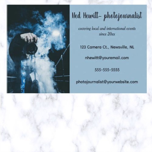 Editable Photojournalist Business Card