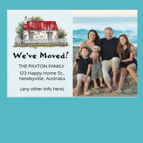 Editable Photos Weve Moved Announcement Postcard