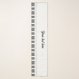 Editable Piano Keys Chiffon Scarf