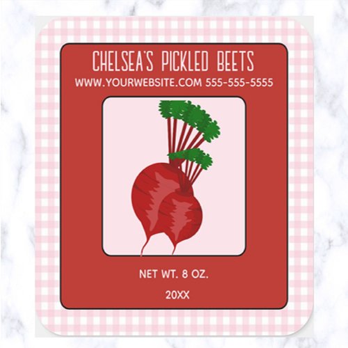 Editable Pickled Beets Square Sticker