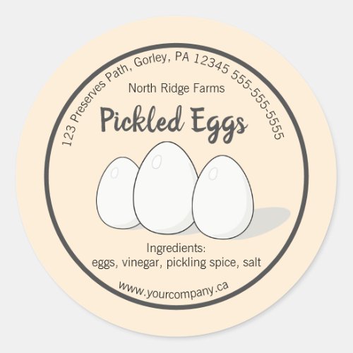 Editable Pickled Eggs Label