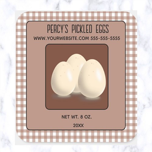 Editable Pickled Eggs Square Sticker