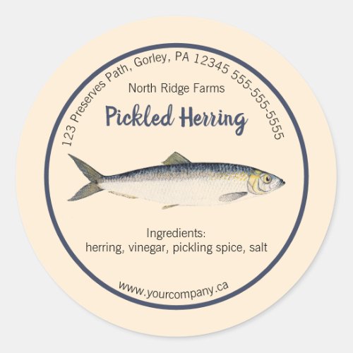 Editable Pickled Herring Label