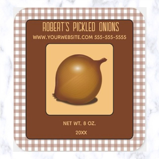 Editable Pickled Onions Square Sticker (Creator Uploaded)