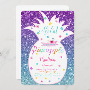 Editable Pineapple Birthday Invitation