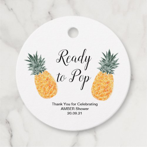  EDITABLE Pineapple theme Baby Shower tags 