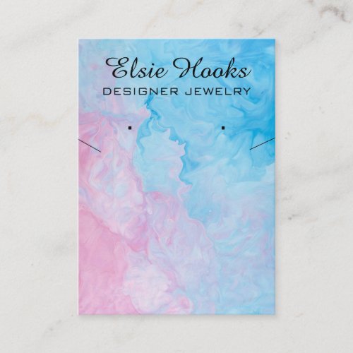 Editable Pink and Blue Jewelry Holder Cards