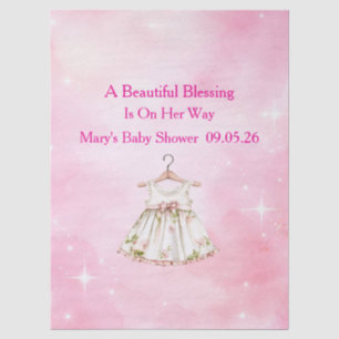 Editable Pink Chinoiserie Tissue Paper