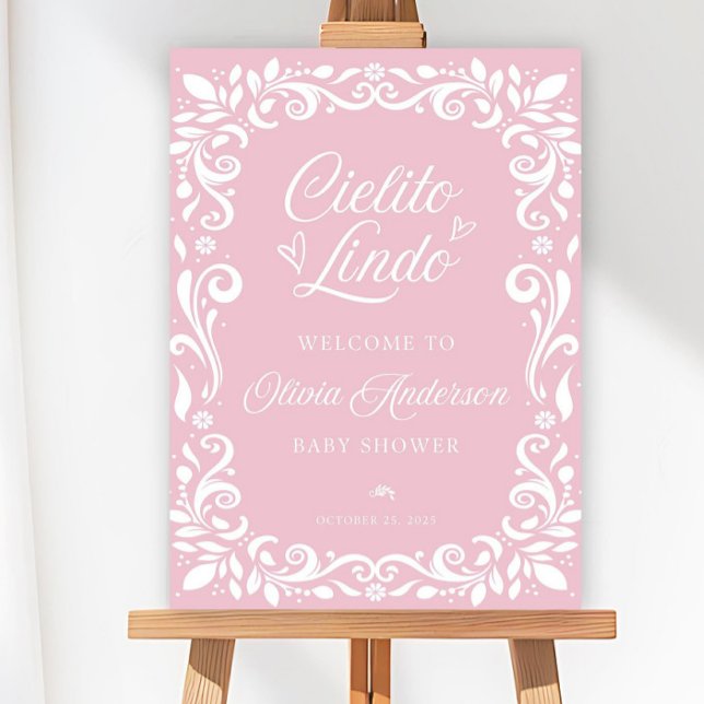 Editable Pink Cielito Lindo Welcome Sign, Cielito  Foam Board (Creator Uploaded)