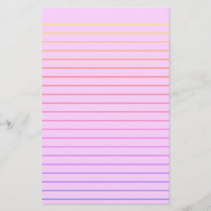 Editable Pink Decorative Lined Stationery Paper