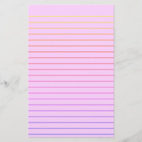 Editable Pink Decorative Lined Stationery Paper