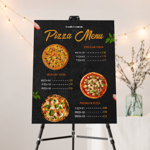 Editable Pizza Menu, Pizzaria Restaurant Menu Foam Board
