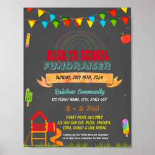 Editable Playground back to school flyer Poster