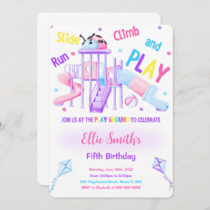 Editable Playground Birthday Invitation