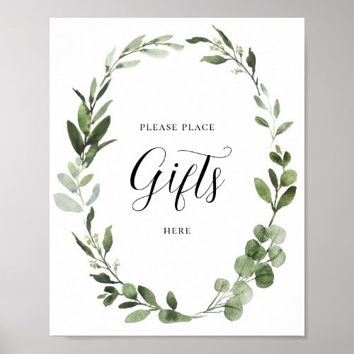 Editable Please Place Gifts Here Party Sign