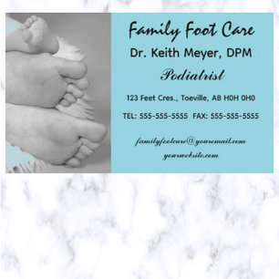 Editable Podiatrist Foot Care Clinic  Business Card
