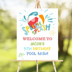 Editable Pool Party Welcome Sign Pool Party Birthd