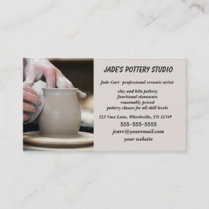 Editable Pottery Studio Business Card
