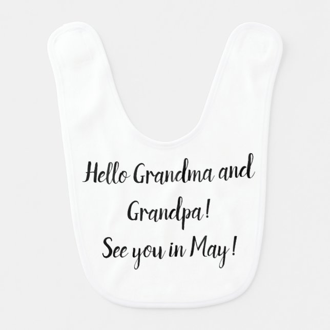 Editable Pregnancy Announcement Bib (Front)