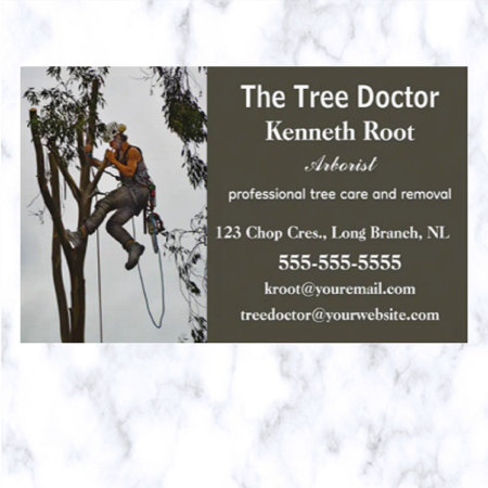 Editable Professional Arborist Business Card