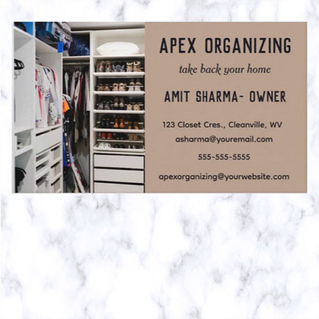 Editable Professional Organizer Business Card (Creator Uploaded)