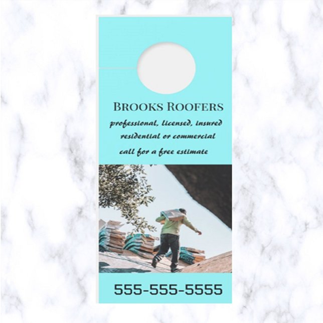 Editable Professional Roofer  Door Hanger (Creator Uploaded)