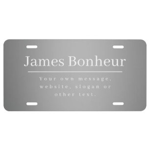 Editable Promotional Template for Business etc. License Plate