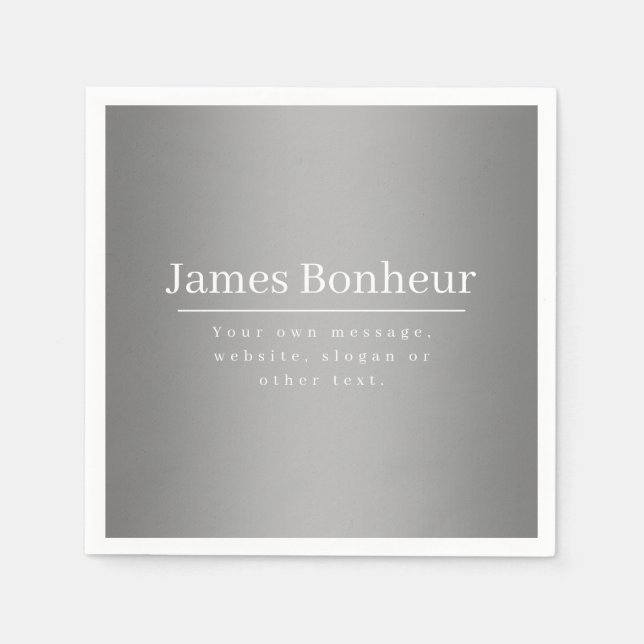 Editable Promotional Template for Business etc. Napkins (Front)