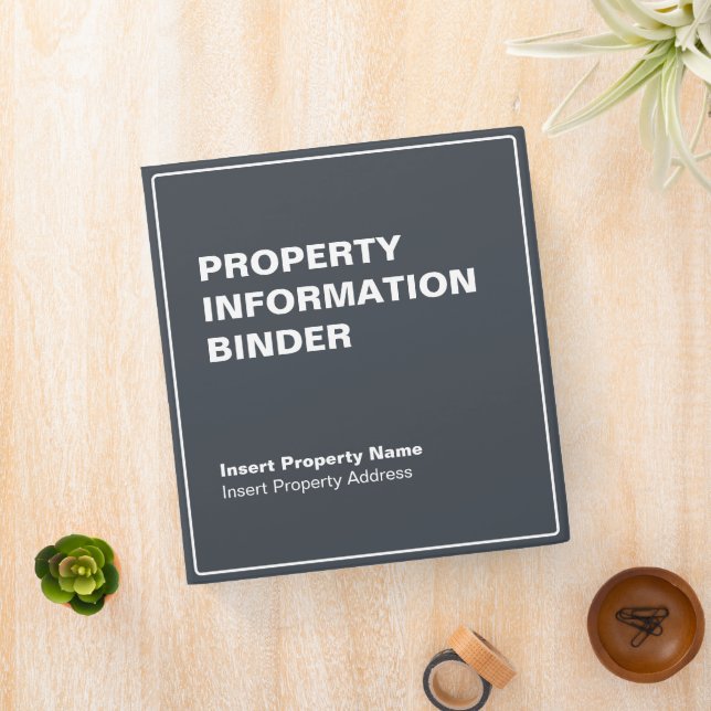 Editable Property Information Binder (1") (In Situ)